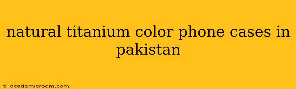 natural titanium color phone cases in pakistan