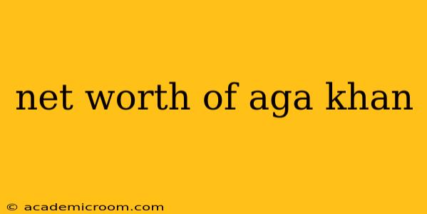 net worth of aga khan