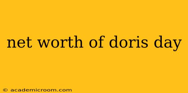net worth of doris day