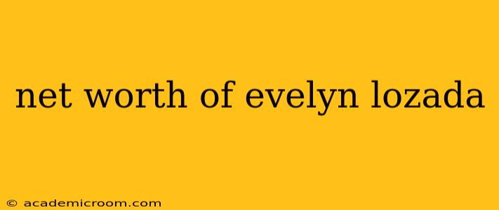 net worth of evelyn lozada
