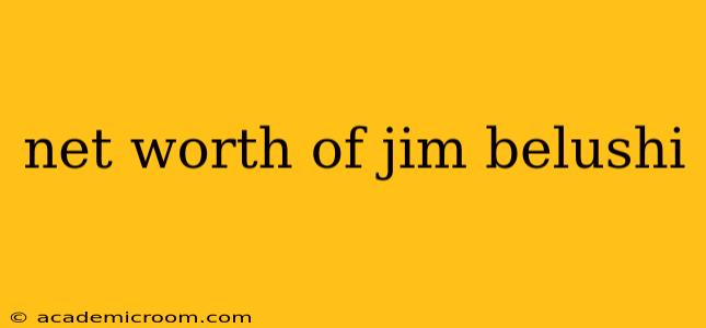 net worth of jim belushi