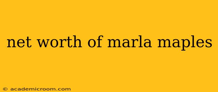 net worth of marla maples