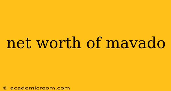 net worth of mavado