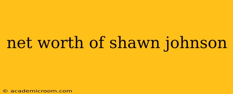 net worth of shawn johnson