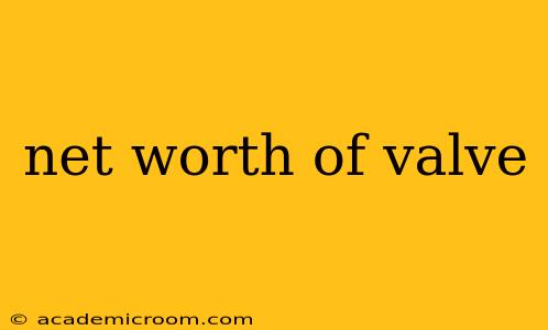 net worth of valve