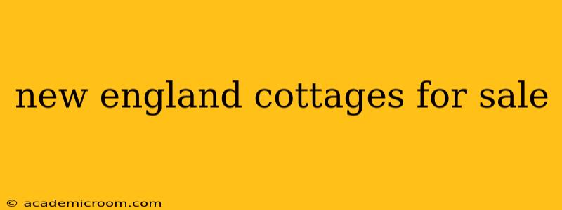 new england cottages for sale