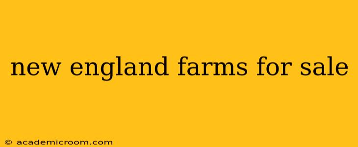 new england farms for sale