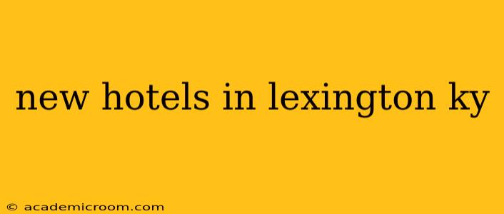 new hotels in lexington ky