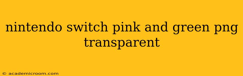 nintendo switch pink and green png transparent