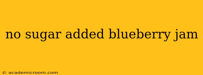 no sugar added blueberry jam