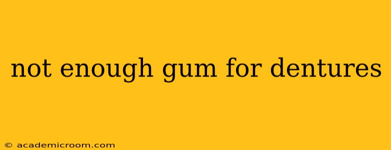 not enough gum for dentures