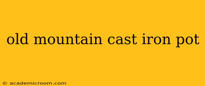 old mountain cast iron pot