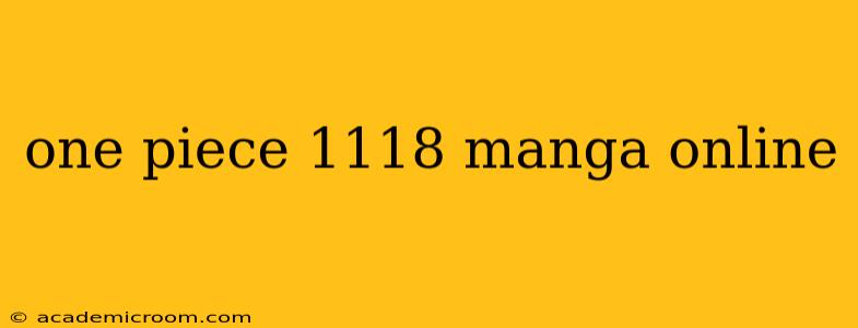 one piece 1118 manga online