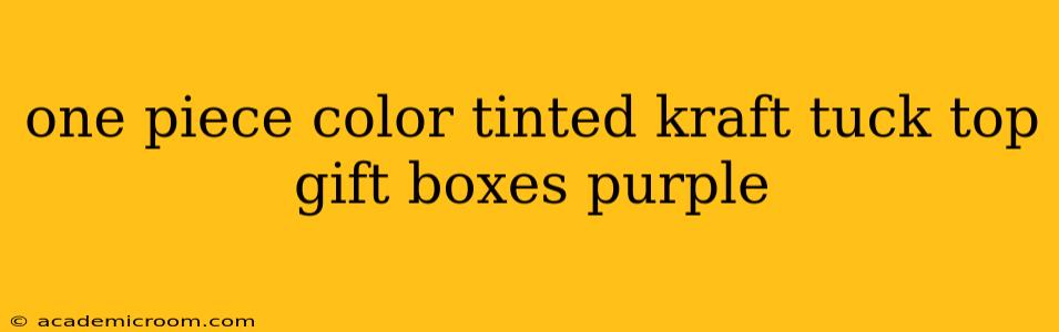 one piece color tinted kraft tuck top gift boxes purple