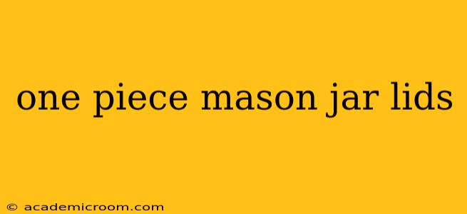 one piece mason jar lids
