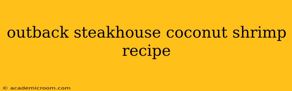 outback steakhouse coconut shrimp recipe