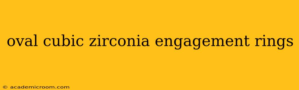 oval cubic zirconia engagement rings