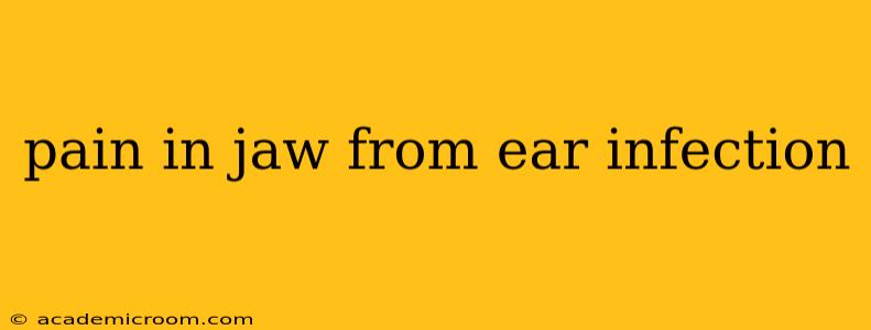 pain in jaw from ear infection