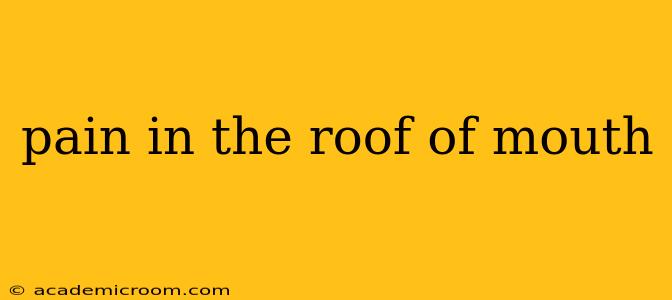 pain in the roof of mouth