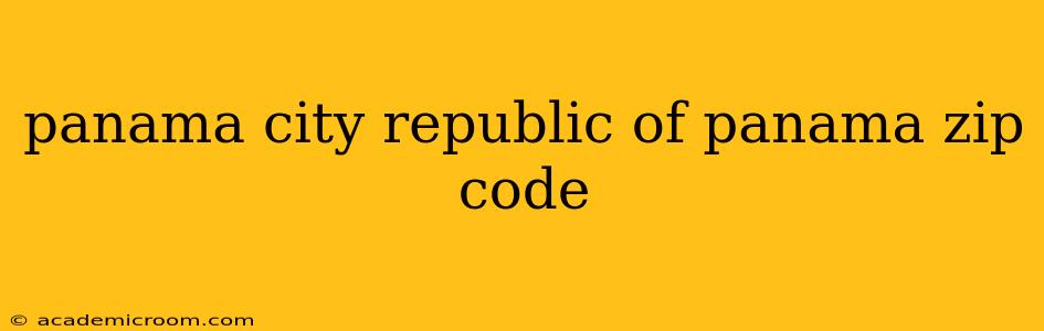 panama city republic of panama zip code