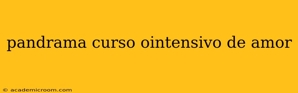 pandrama curso ointensivo de amor