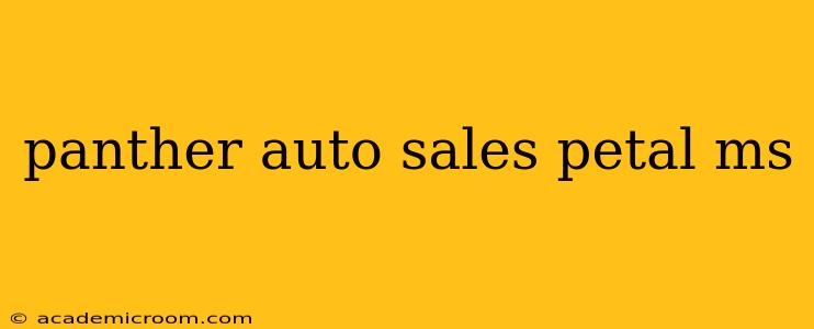 panther auto sales petal ms