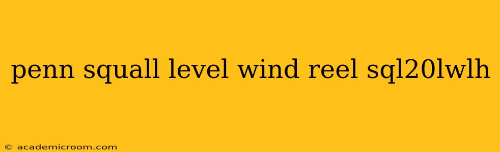 penn squall level wind reel sql20lwlh