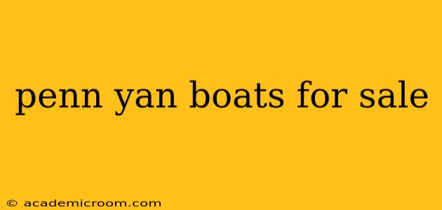 penn yan boats for sale