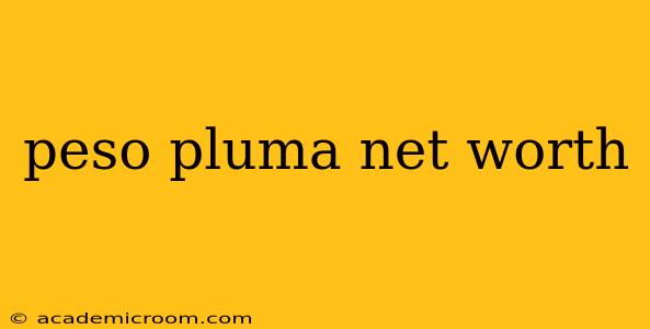 peso pluma net worth