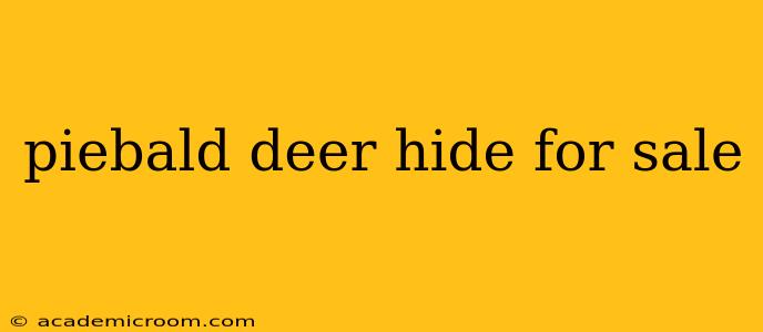 piebald deer hide for sale