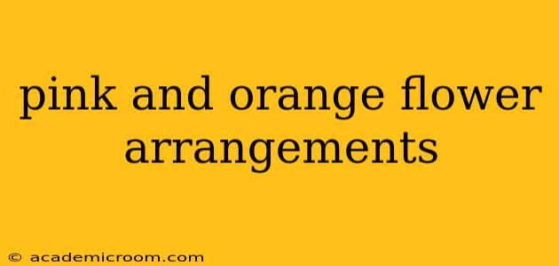 pink and orange flower arrangements