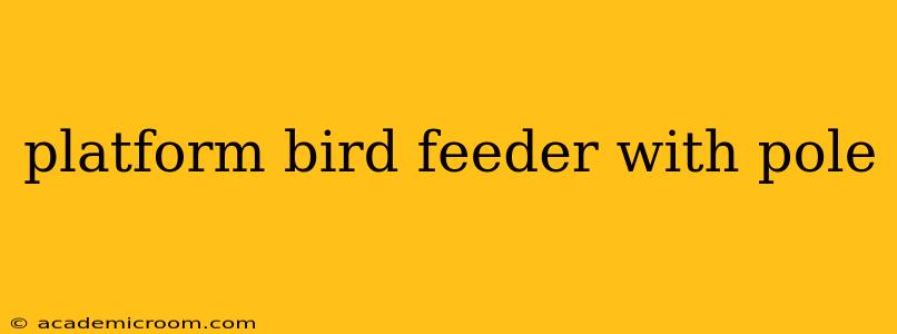 platform bird feeder with pole