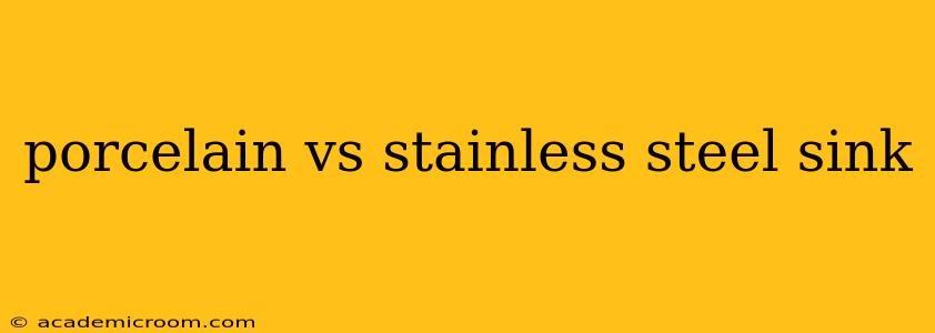 porcelain vs stainless steel sink