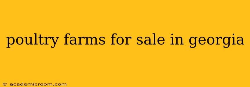poultry farms for sale in georgia