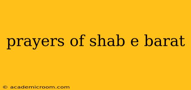 prayers of shab e barat