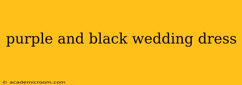purple and black wedding dress