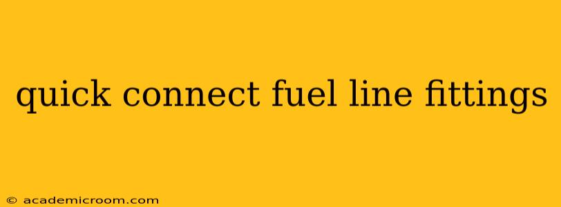 quick connect fuel line fittings