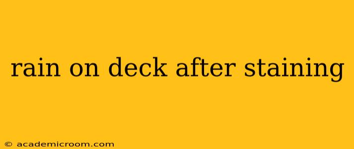 rain on deck after staining