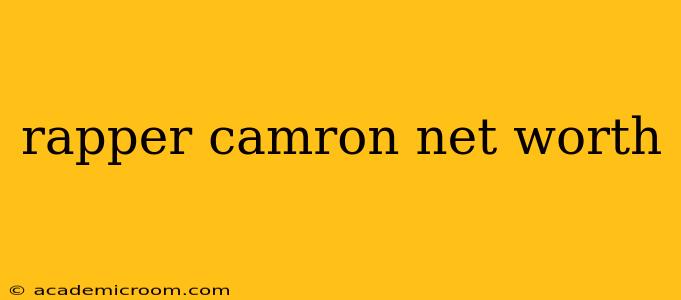 rapper camron net worth