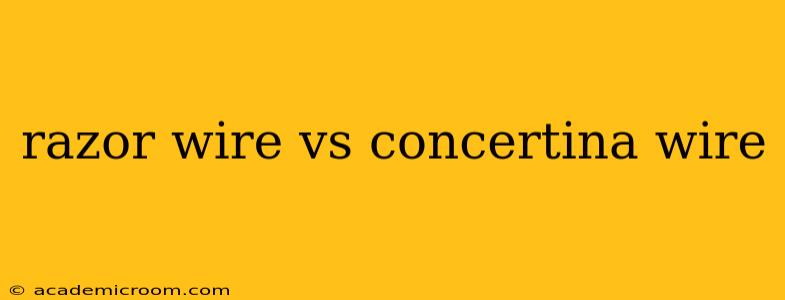 razor wire vs concertina wire