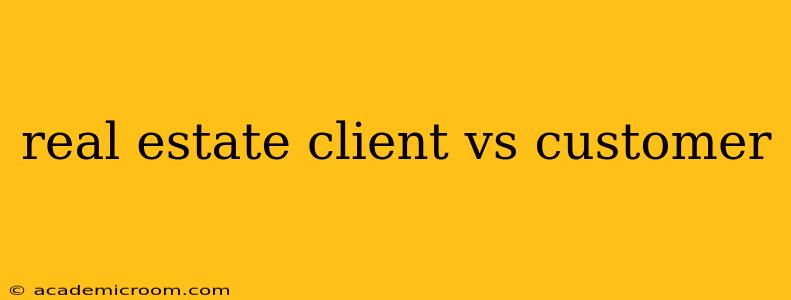 real estate client vs customer