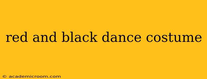 red and black dance costume