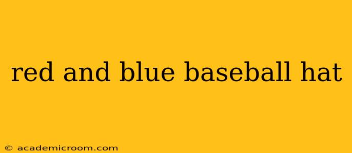 red and blue baseball hat