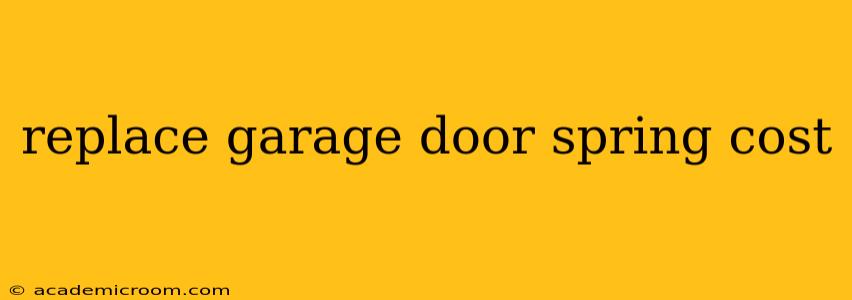 replace garage door spring cost