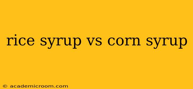 rice syrup vs corn syrup