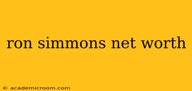 ron simmons net worth