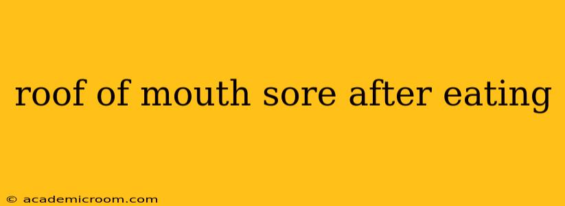 roof of mouth sore after eating