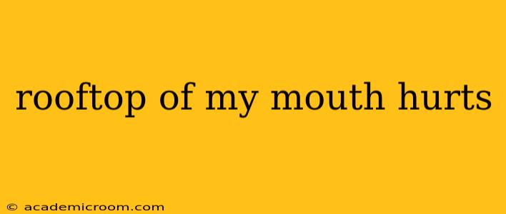 rooftop of my mouth hurts