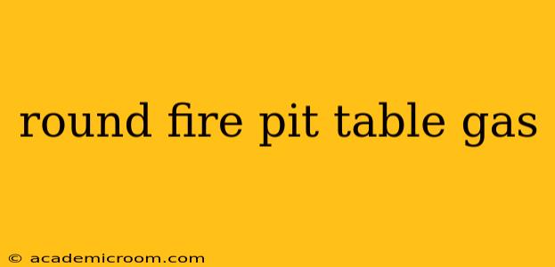 round fire pit table gas