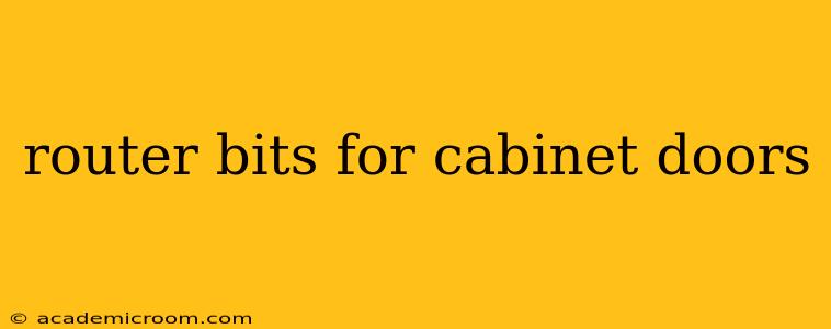 router bits for cabinet doors